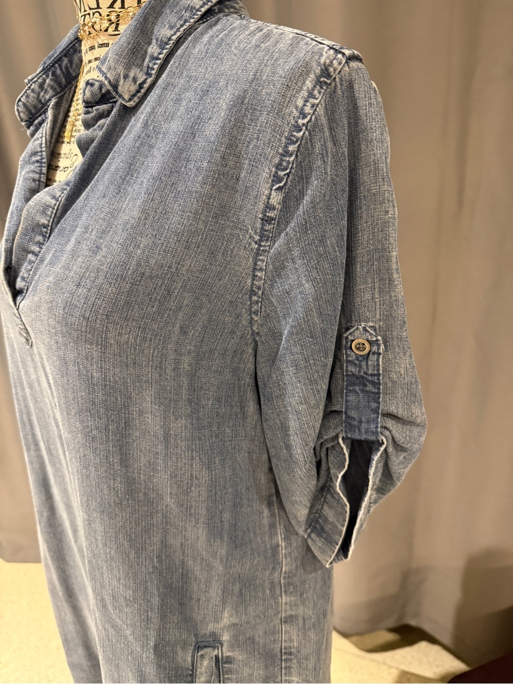 Lightwash Denim Tunic Dress - Picture 6 of 10